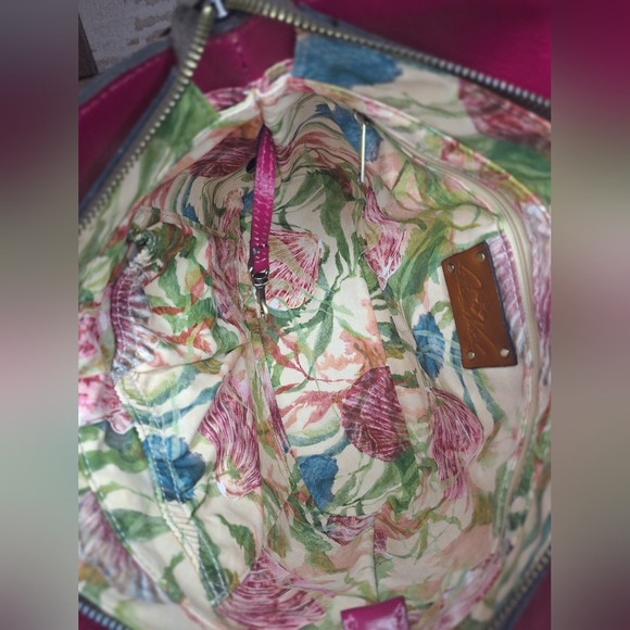 Patricia Nash Zorita Fuchsia Pink Women's Bag with Scarf Accent NWT - Picture 14 of 15